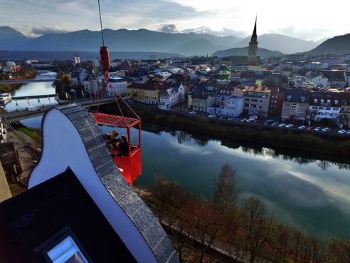 LED Weihnachtsbeleuchtung AHA Draupark - Villach / Montage