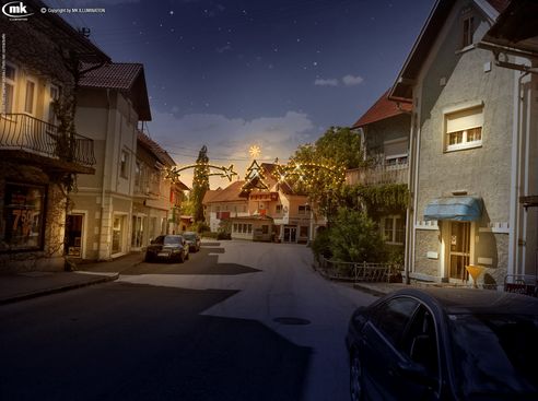 LED Weihnachtsbeleuchtung Gemeinde Vorchdorf